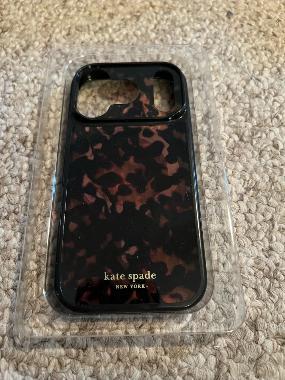 kate spade Tortoiseshell Gloss iPhone Case - Black & Brown